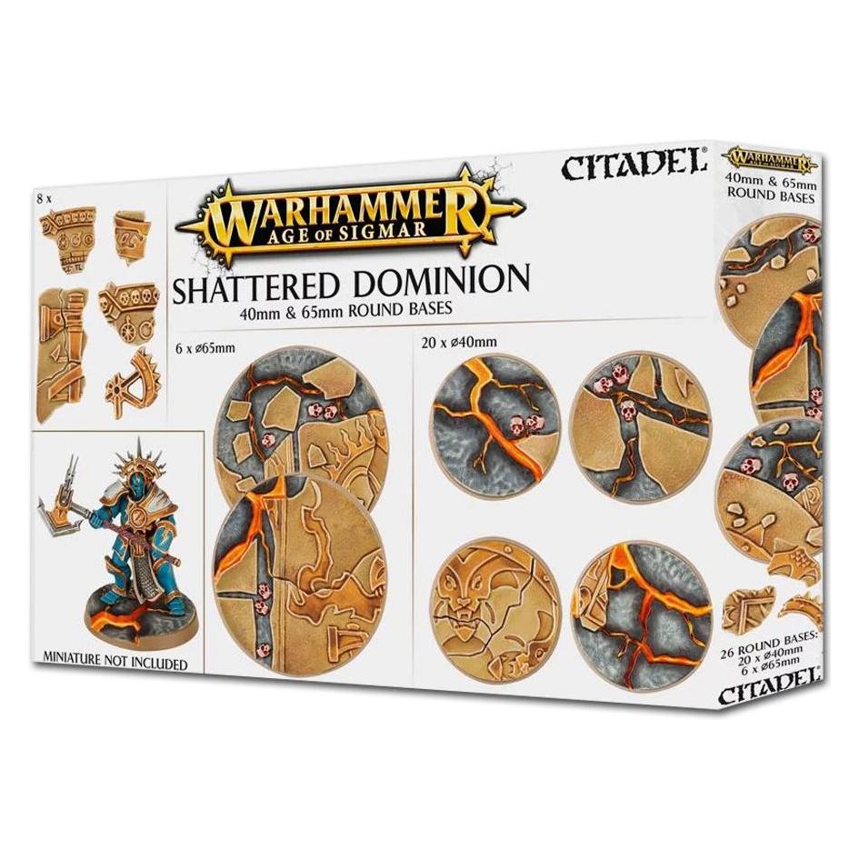 Games Workshop Shattered Dominion: round bases of 40mm and 65mm (Kunststoff) (99120299034)