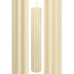 Wiedemann Kerzen Rillen Kerzen Bisquit 300 x Ø 45 mm, 4 Stück