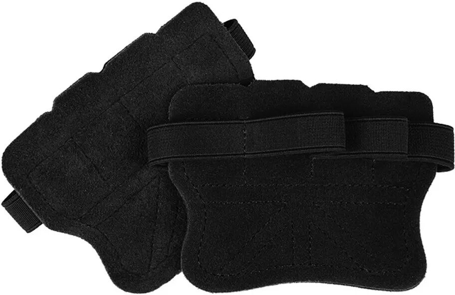 INF Protège-Paumes en Cuir - Grips de Gym en Cuir et Nylon pour Haltérophilie et Fitness Le noir
