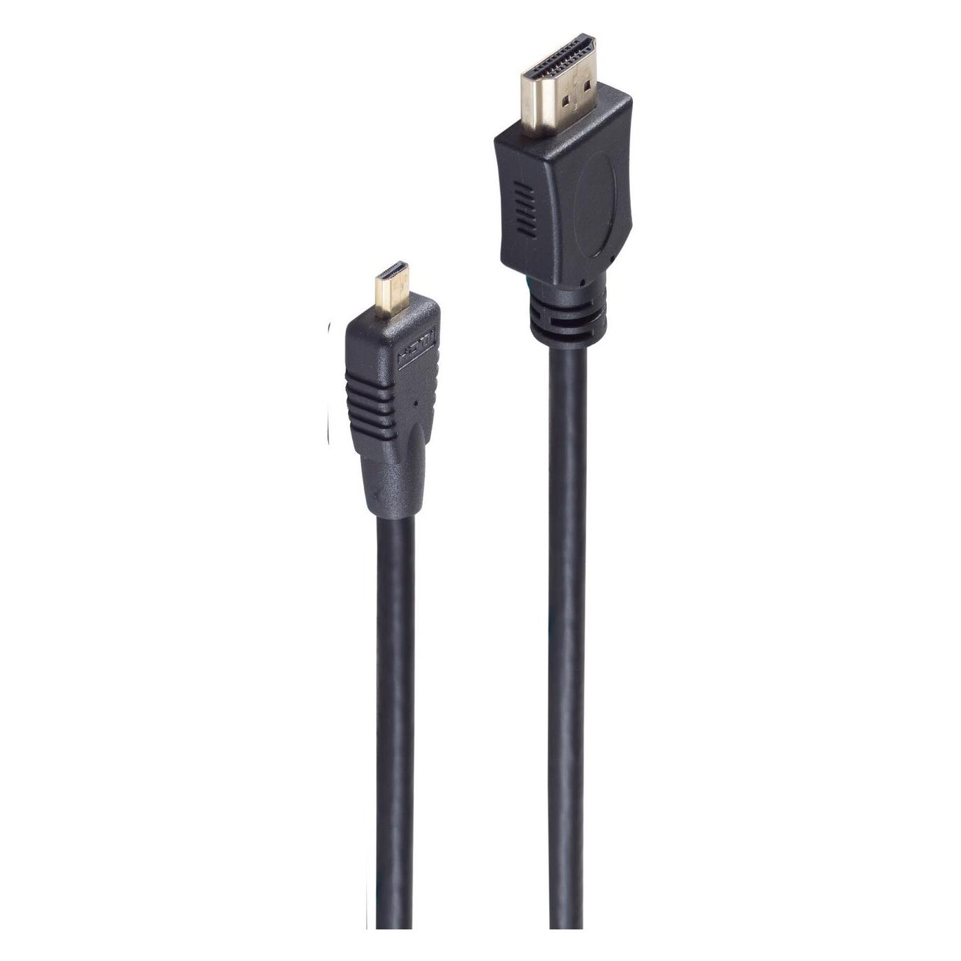 Shiverpeaks -BASIC-S--HDMI A-Stecker auf HDMI D-Stecker, vergoldete Kontakte, ULTRA HD, 3D, HEAC, 3,0m (3 m) (BS77473-3)
