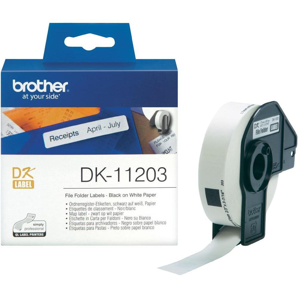 Brother DK-11203 - Aktenetiketten (File Folder Labels) - 17 x 87 mm - 300 Etikett(en) - für QL 1050 DK11203