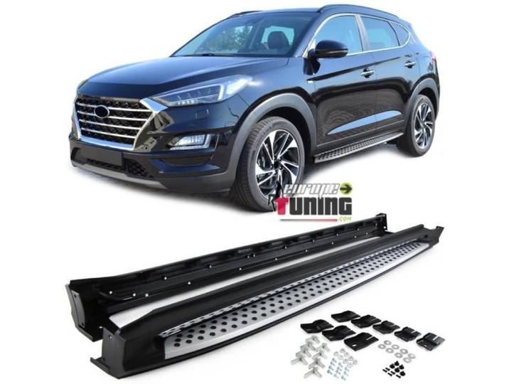 Marches Pieds - EUROPETUNING - Hyundai Tucson TLE 2015-2020 - Aluminium - Antidérapants - Montage Facile