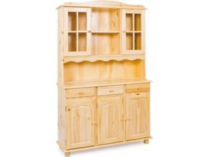 Inter Link Meuble vitrine style champêtre, 2 ou 3 portes (crème)