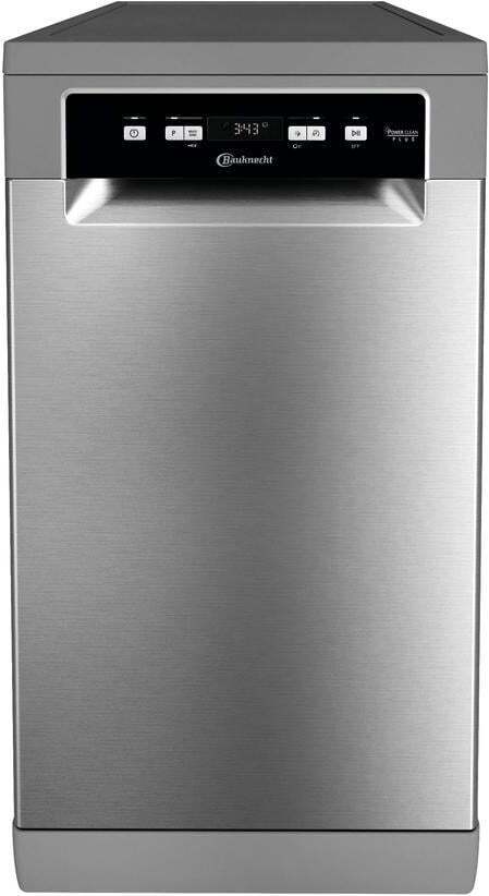 Bauknecht BK6FC11BS7A0X, Freistehend, Single (45 cm breit), Edelstahl, Schwarz, Tasten, 1,3 m