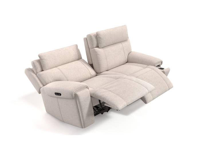 Elektrische Stoffcouch 2-Sitzer ARDEA Relaxcouch Herz-Waage-Funktion