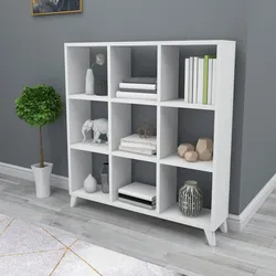 Standregal Svedala 88x88x20 cm Weiß [en.casa]