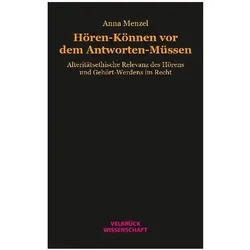 Hören-Können vor dem Antworten-Müssen, Fachbücher von Anna Menzel