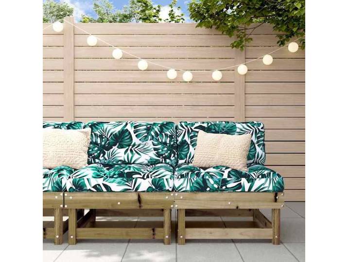 Brun Canapés centraux avec coussins 2 pcs bois de pin imprégné - Siège de balcon LV67186