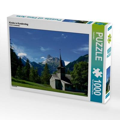 CALVENDO Puzzle Kirche in Kandersteg 1000 Teile Puzzle quer | 1000 Teile Lege-Größe 64 × 48 cm Foto-Puzzle für glückliche Stunden