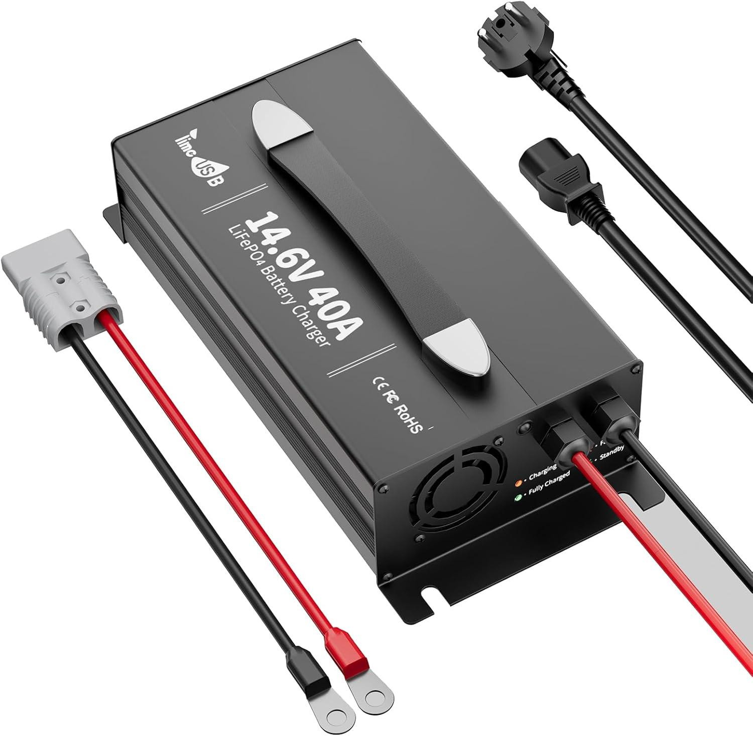 Selius LiFePO4 Acculader - Slimme 12V Lithium Batterijlader met 40A Laadstroom