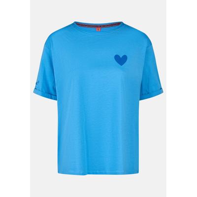 T-Shirt SALZHAUT "Shirt DANZDEEL", Damen, Gr. S, blau (ocean blau), Shirts T-Shirt