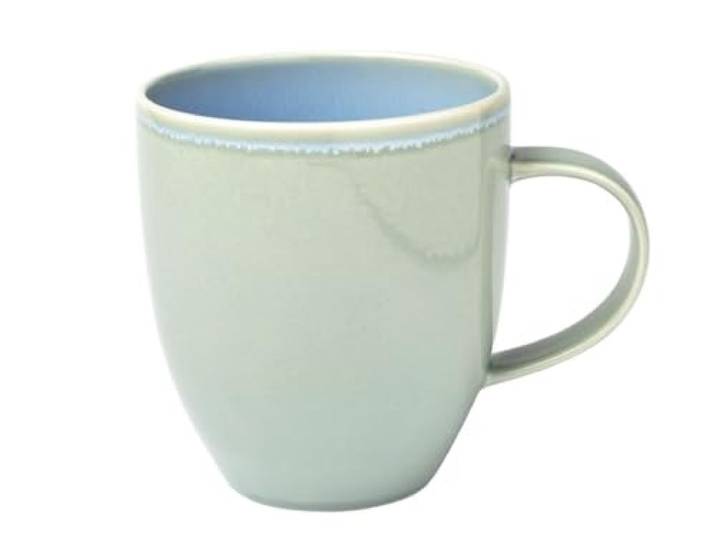 like. by Villeroy & Boch group Villeroy & Boch Group - Crafted Blueberry, Becher mit Henkel, 350 ml, Premium Porzellan, türkis, 19-5169-9651