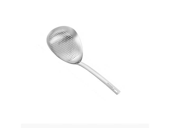 Maxcook Cuillère égoutteuse à fentes, grande cuillère égoutteuse en acier inoxydable 15 cm avec poignée et trous de suspension, écumoire, pelle de friteuse, passoire de cuisine pour la cuisson, l’égouttage et la friture, MCCU3545