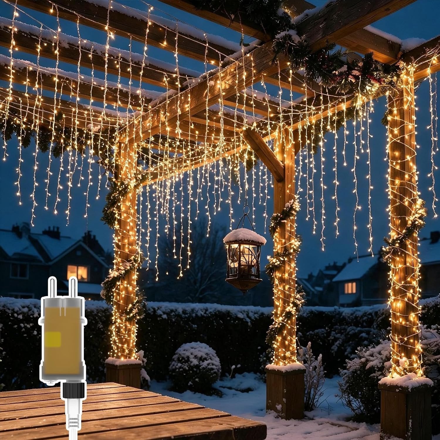 Warm wit lichtsnoer van 20 meter met 800 leds voor kerst, bruiloft of feest