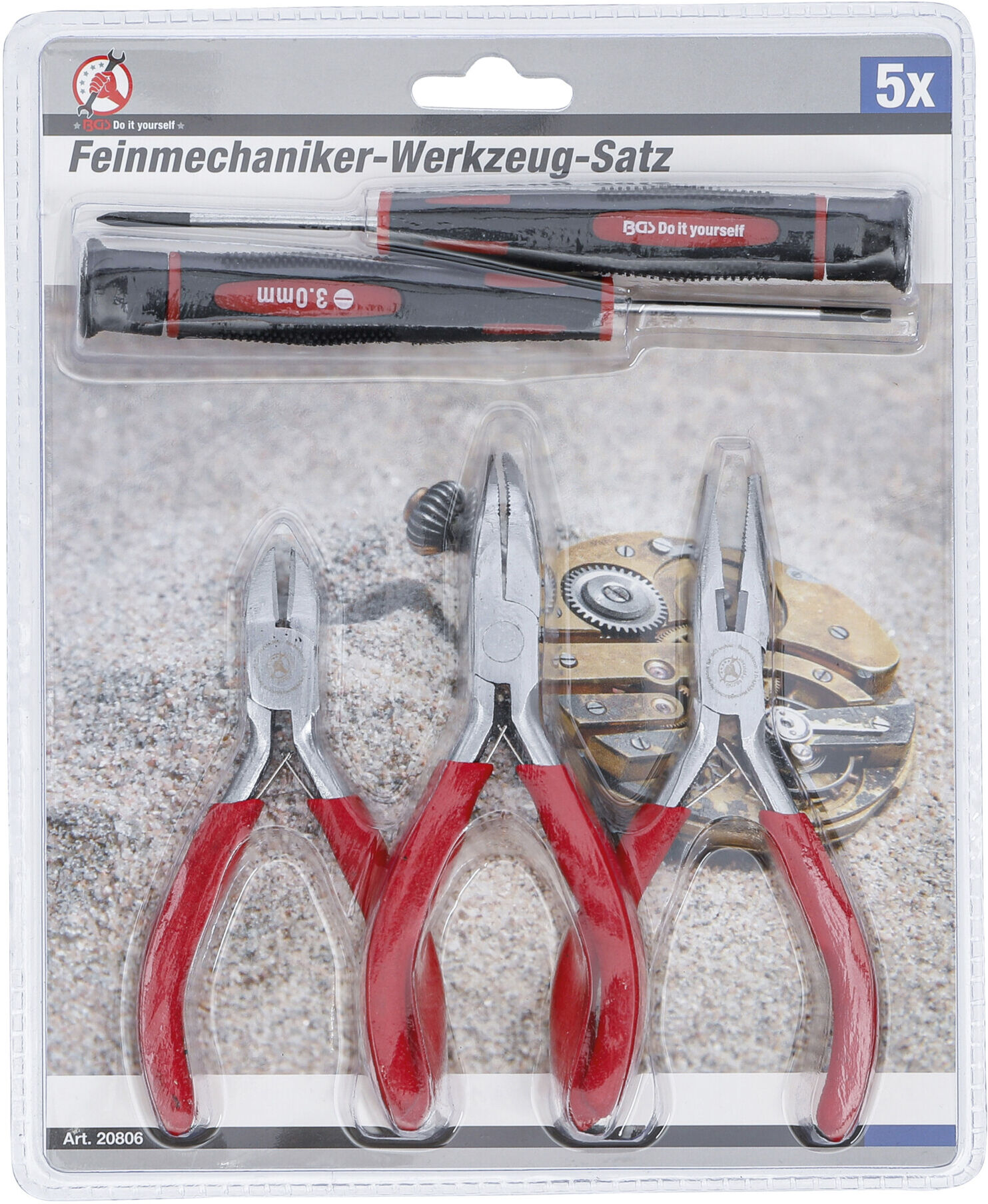 BGS Do it yourself Feinmechaniker-Werkzeug-Satz 20806, 5-tlg.)