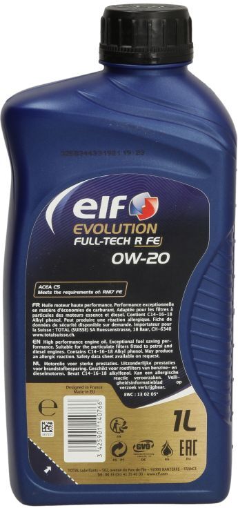 Motoröl ELF 2225622 Evolution Full Tech R FE 0W20 1L