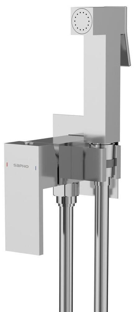 Sapho CUBEMIX mengkraan voor toilet met douchekop, vierkant, chroom
