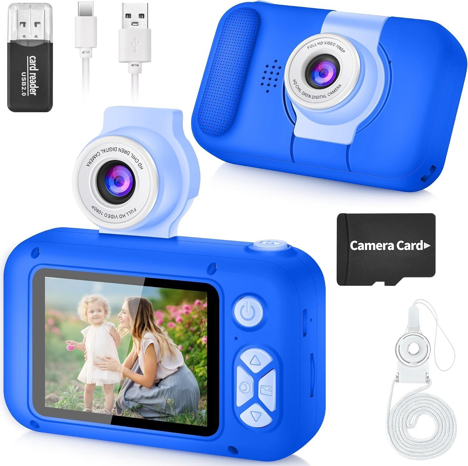 ARNSSIEN X101 Digitalkamera für Kinder   blau - Refurbished