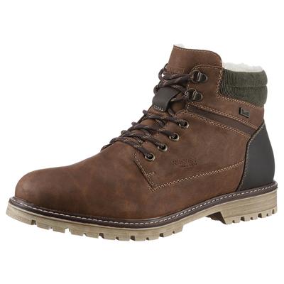 Winterstiefelette RIEKER, Herren, Gr. 46, braun, Lederimitat, Textil, used, Schuhe Winterstiefelette, mit TEX-Membran