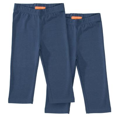 Caprihose STACCATO, Mädchen, Gr. 104/110, Normalgrößen, blau, Oberstoff: 95% Baumwolle, 5% Elasthan., unifarben, Basic, bequem, Hosen Caprihose, Doppelpack