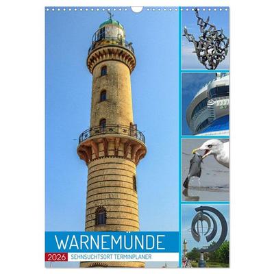 Sehnsuchtsort Warnemünde (Wandkalender 2026 DIN A3 hoch), CALVENDO Monatskalender