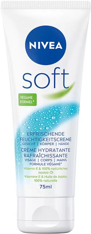 Nivea - Soft Erfrischend intensive Feuchtigkeitscreme, Soft Tube, 75 ml