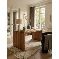 Schreibtisch Massivholz Ablage Landhausstil BOHA, Akazie 80x160x76 cm