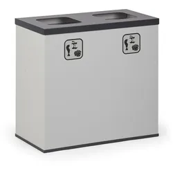 Mülleimer für mülltrennung, Sackständer, grau/Anthrazit, 2x 42 l