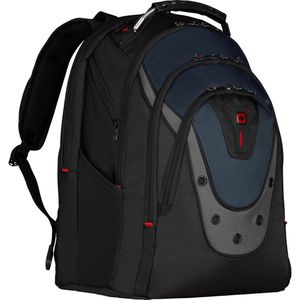 Wenger Laptop-Rucksack Ibex, 600638 schwarz / blau, Polyester, bis 17 Zoll