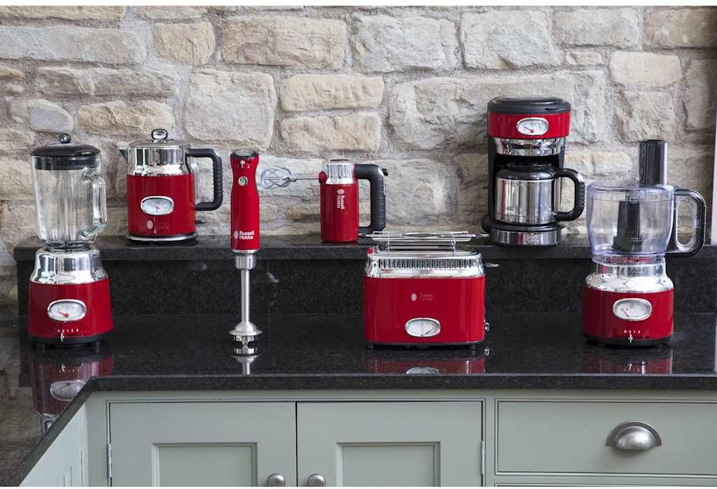 Russell Hobbs Mélangeur à main Retro Rouge 500 W