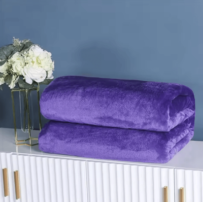 Inspire Curations Solid Color Coral Fleece Office Nap Blanket 16 200x230cm