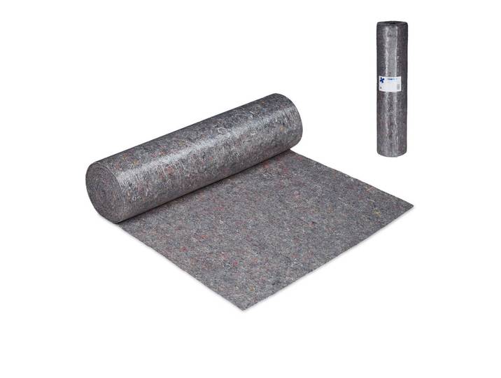 Relaxdays Malervlies Grau selbsthaftend 1x50 m, Kunststoff, Freizeit & Co, Heimwerken
