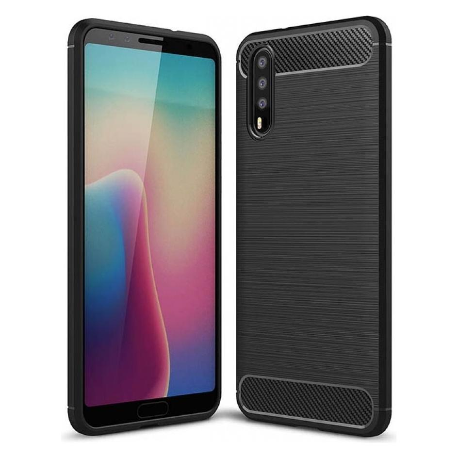 Screenguard Huawei P20 Hülle Carbon Brushed Soft TPU (Huawei P20) (00023573)