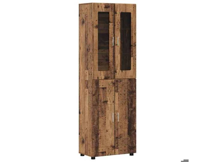 NOUVEAU Buffet Bahut de Salon - 1 pc Haut Armoire FLORIN 60x35x182cm - Bois ancien - 33691