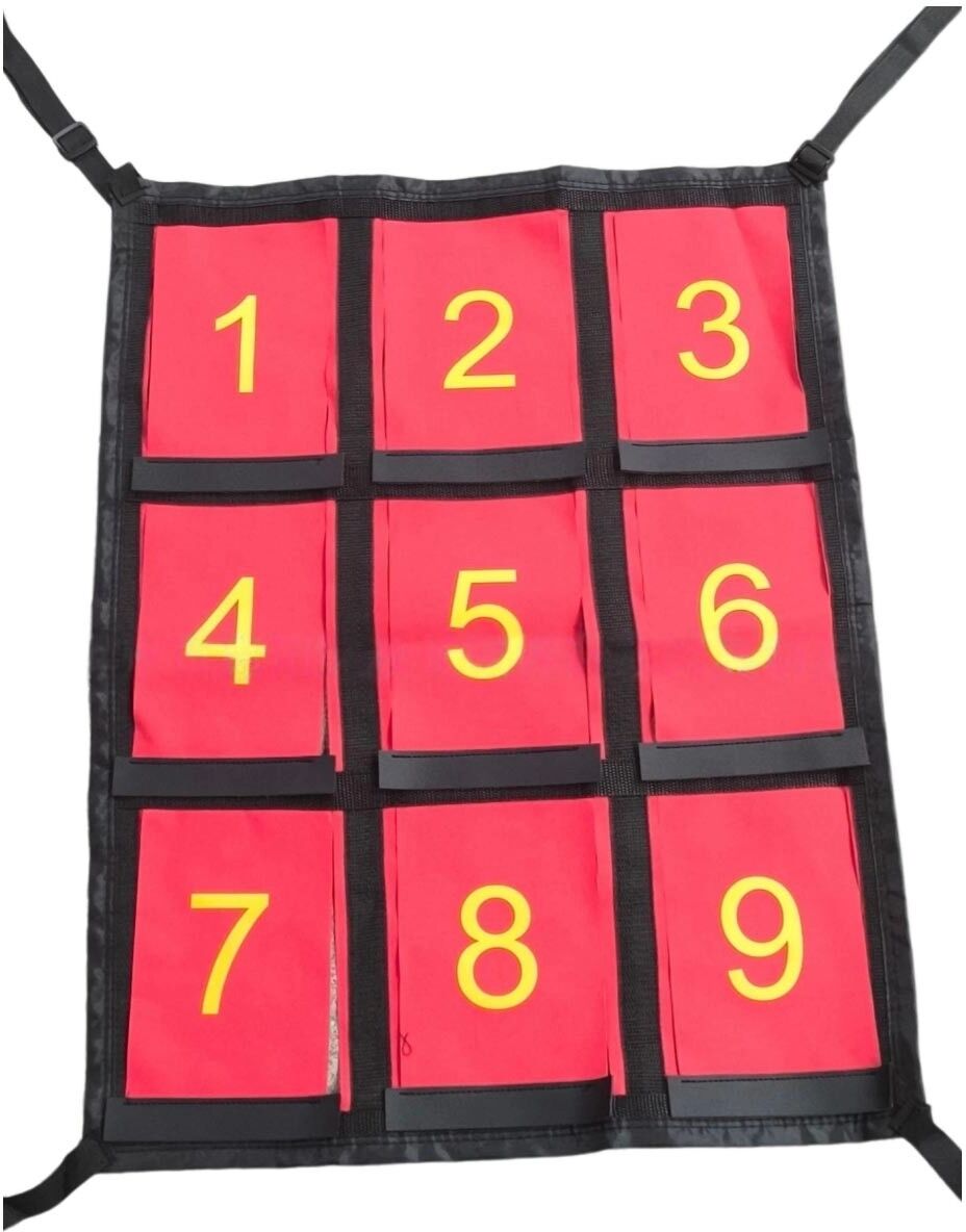 INF Baseball Neun-Felder Strike-Zone Wurf- und Schlagtrainingsziel – Tragbares PVC, 69cm x 53cm, Rot