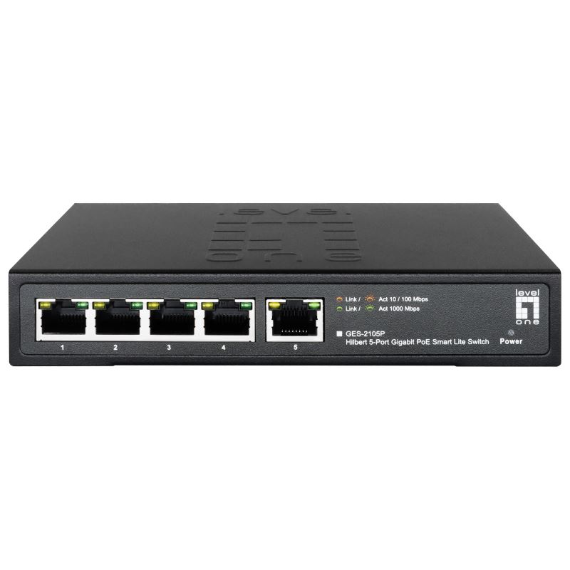 LevelOne Switch 5x GE GES-2105P Hilbert 60W 4xPoE+