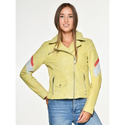 Lederjacke MAZE "Reedley", Damen, Gr. M, gelb, Obermaterial: 100% Lammleder. Futter: 100% Polyester, Jacken