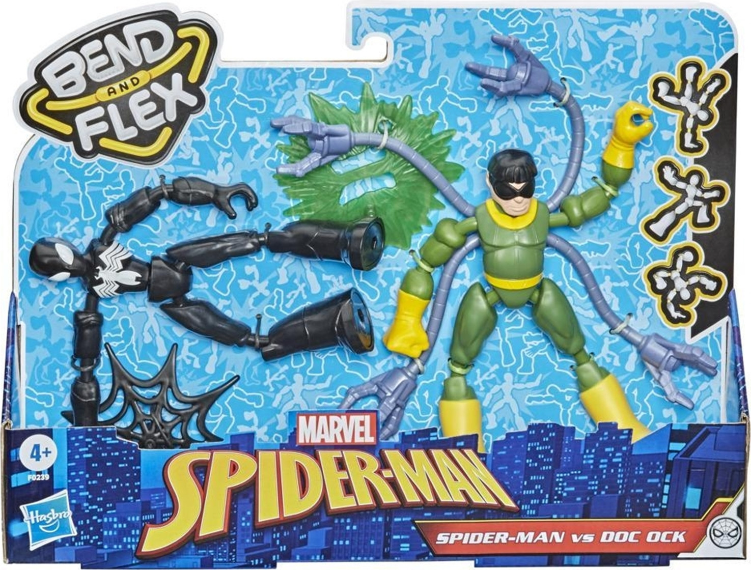 Hasbro Marvel Spider-Man Speelgoed: Zwarte Spider-Man tegen Doc Ock in meerdere kleuren