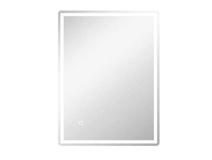 Homcom Badspiegel, mit Touchschalter, Memory-Funktion, beschlagfrei, Wasserdicht, Silberfarben, Glas, 60x4x80 cm, Badezimmer, Badezimmerspiegel, Badspiegel