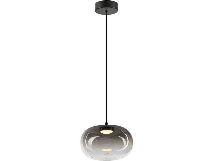 Moderne Glas-Pendelleuchte, geräucherte Ellipse, für den Wohnraum, warme Farbe, LED 4W, VASO Milagro