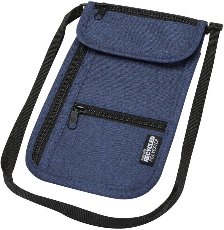 Pochette de voyage intelligente personnalisée recyclée Ross bleu cobalt