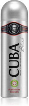 Cuba Black desodorizante em spray para homens 200 ml. Black