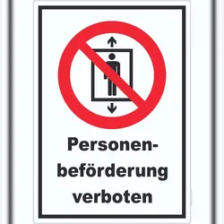 HB-Druck Personenbeförderung verboten Aufkleber A0 (841x1189mm)