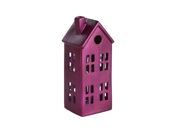 Dekofigur EGLO Haus Catacol 25,6 cm Haus , lila, H:11cm, Dekofiguren, Dekofigur