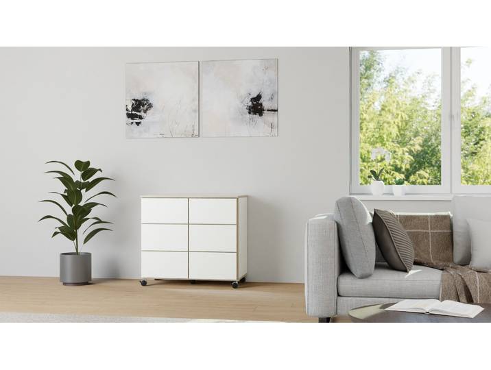 Conteneur roulant en aspect multiplex Mélaminé premium Blanc Bord contre­plaqué