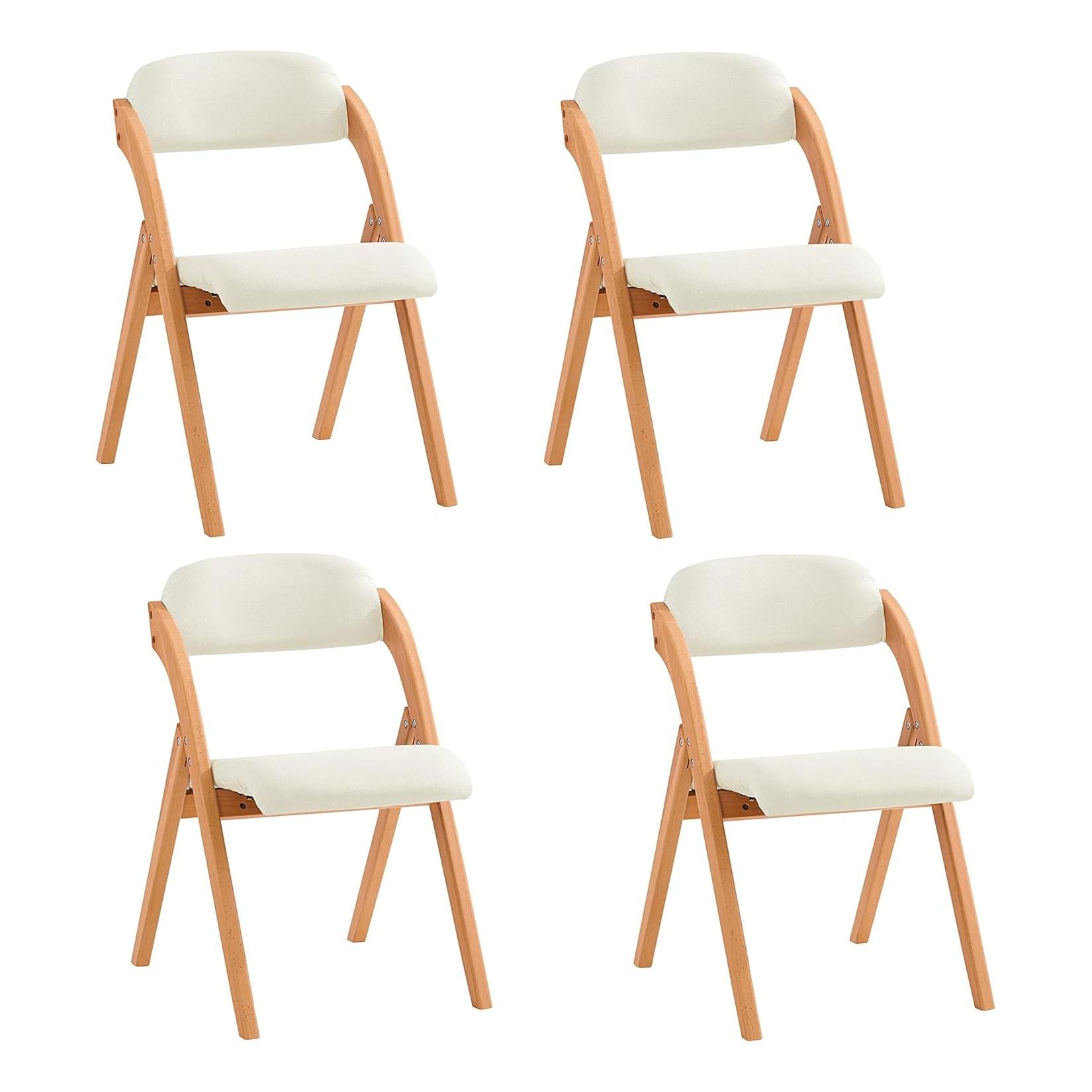 SoBuy Klappstuhl 4er Set Weiß 41,5x47,5x77cm Nordisch
