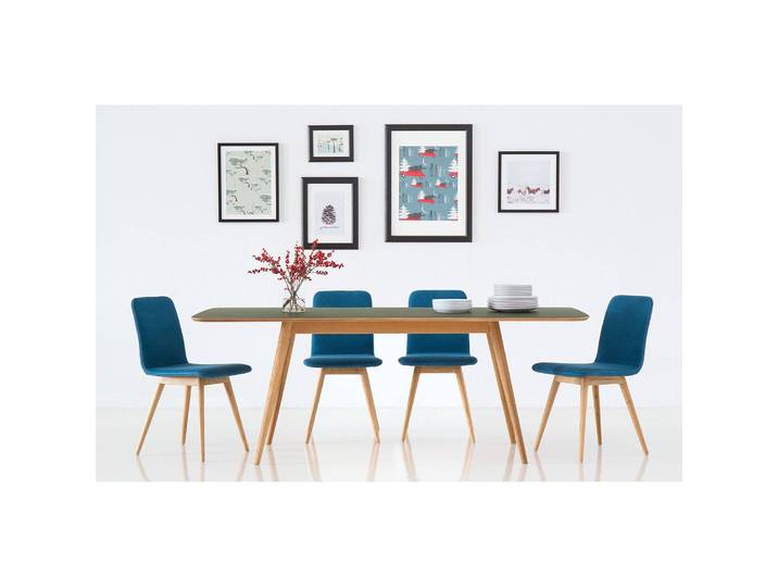 Table Viggo 200 x 90 cm Vert/Vert olive/Chêne