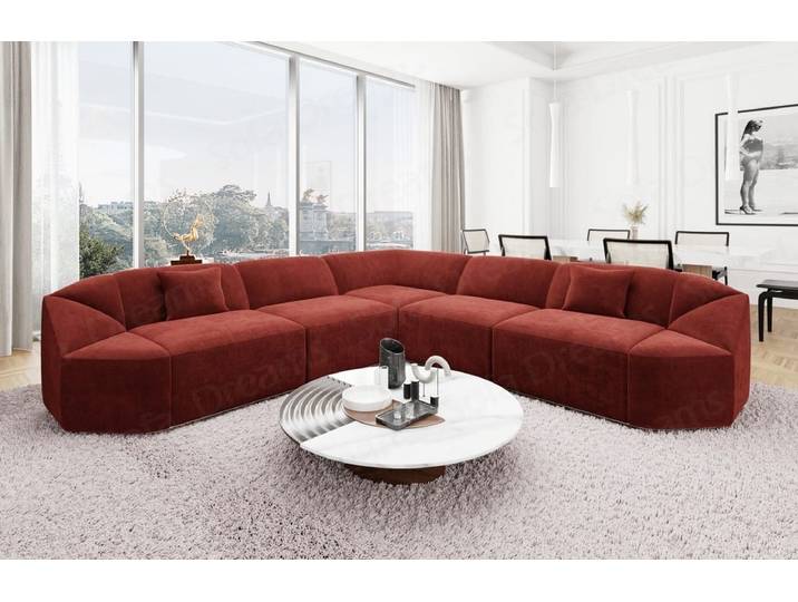 Stoff Ecksofa Cabrera L-Form