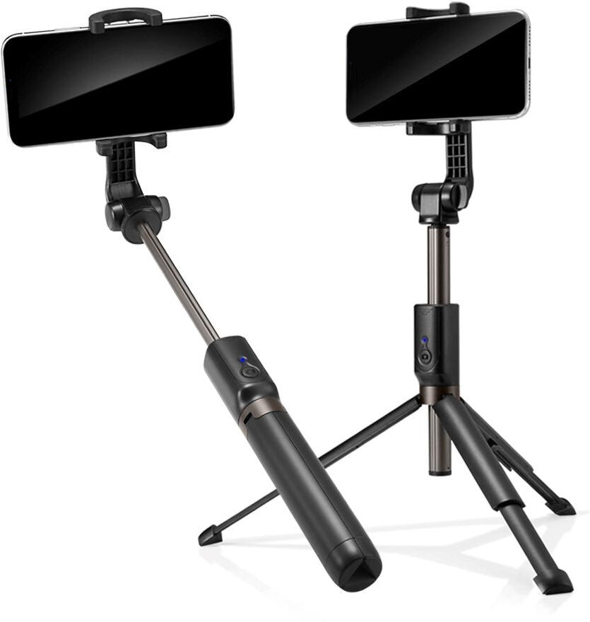 Spigen S540W Selfie Stick - Selfie Stang m. Knapudløser - Sort