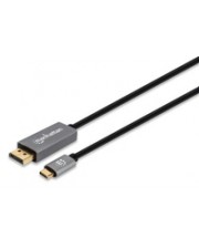 Manhattan cavo e adattatore video 3 m USB tipo-C DisplayPort Nero Argento USB-C TO Digital/Daten Digital/Display/Video 3 m Schwarz (354851)